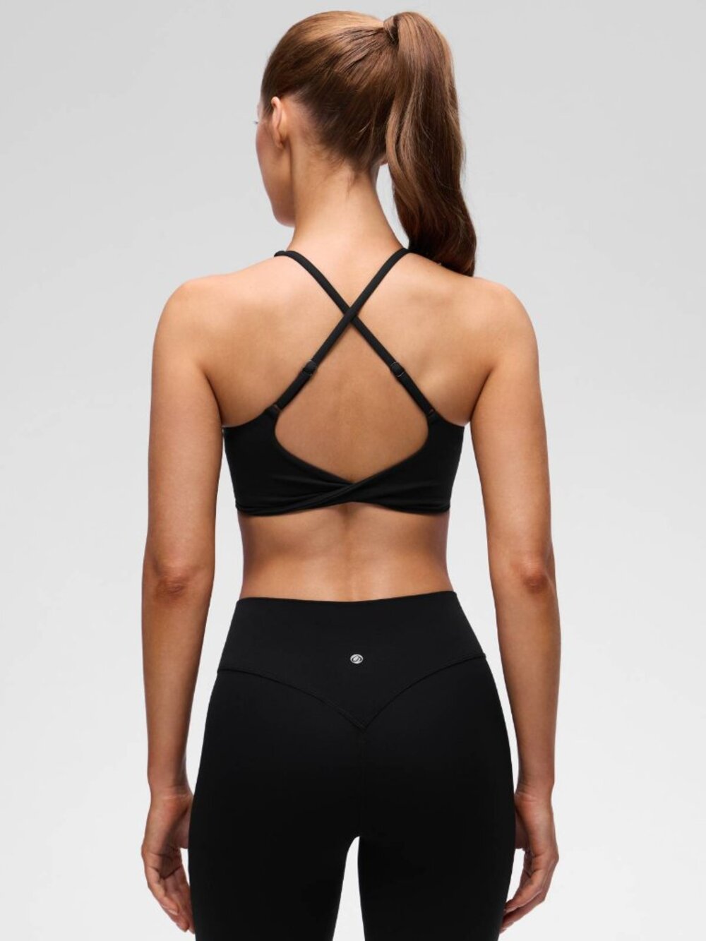 Butterluxe V Neck Twist Cross Back Sports Bra